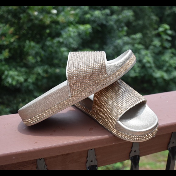 Forever Jeweled Slide Ons, Never Worn - Picture 2 of 5
